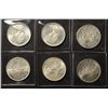 Image 1 : 1 Dollar 1963 MS-62, 1965 LB PT5 MS-62, 1965 SB PT5 AU-50, 1966 LB AU-58, 1966 LB MS-60 & 1966 LB MS