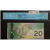 Image 1 : 2006 Bank of Canada; 20 Dollars, CCCS UNC-64 Charlton BC-64aA-I, EZR9794005 insert Range 9.720M - 9.