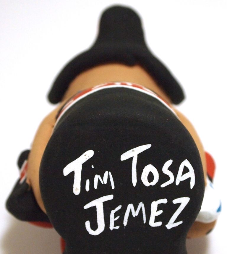 Jemez Pueblo Hand Painted Storyteller Pottery Figure Tim Tosa