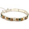 Image 2 : Navajo Multi-Stone Inlay Sterling Silver Link Bracelet - Calvin Begay