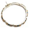 Image 3 : Navajo Multi-Stone Inlay Sterling Silver Link Bracelet - Calvin Begay