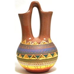 Navajo 12k Gold Filled Double-Fluted Etched Pottery - Carol Torres