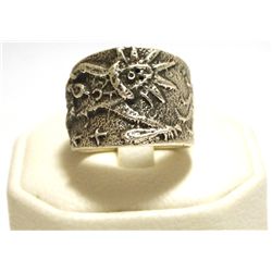 Navajo Sterling Silver Kachina Men's Ring - Philander B Begay