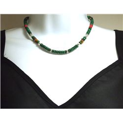 Navajo Malachite & Multi-Stone Necklace - Tommy Singer