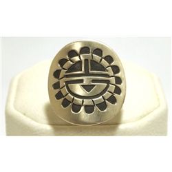 Navajo Sterling Silver Sun Face Women's Ring - Stanley Gene