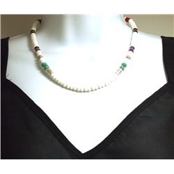 Navajo Howlite & Multi-Stone Necklace - Tommy Singer