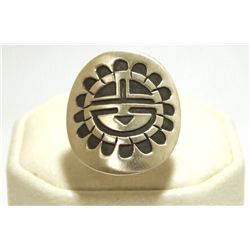 Navajo Sterling Silver Sun Face Women's Ring - Stanley Gene