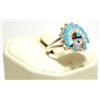 Image 2 : Zuni Multi-Stone Inlay Sun Face Sterling Silver Women's Ring - Emma Romancito