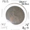 Image 1 : 1912 GREAT BRITAIN ONE PENNY WORLD BOOK VALUE IS $10.00 *RARE EXTRA FINE GRADE*!!