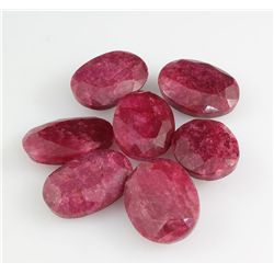 Ruby 134.87 ctw Loose Gemstone Mix Sizes Oval Cut
