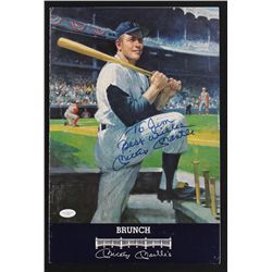 Mickey Mantle Signed Yankees 10x16 Restaurant Menu (JSA LOA)