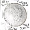 Image 1 : 1878 MORGAN SILVER DOLLAR RED BOOK VALUE IS $300.00 *RARE 7 FEATHERS 3RD REVERSE MS-63 HIGH GRADE*!!