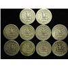 Image 2 : 10-ASSORTED 1940'S WASHINGTON SILVER QUARTERS