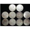 Image 1 : 10 ASSORTED 1960'S CANADA SILVER 25 CENTS