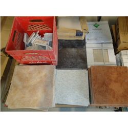 Pallet of various floor and wall tiles