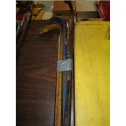 5 various size crow bars