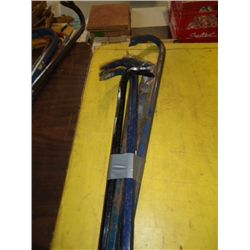 5 various size crow bars