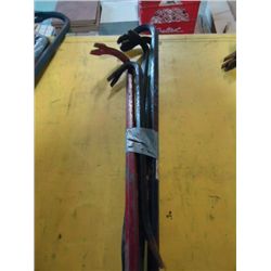 5 various size crow bars