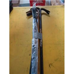 5 various size crow bars