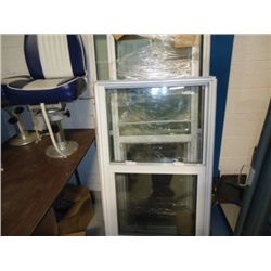 3 new various size vinyl clad windows