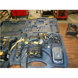 Mastercraft 14.4v drill w.charger, extra battery and glue gun