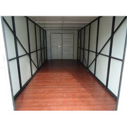20' x 8' knock down steel storage containers with locking doors on both ends