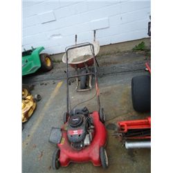 MTD 3.5hp lawn mower and wheel barrow