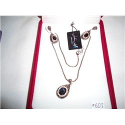 Joshua Lieff designer rhodium and yellow gold plated necklace and