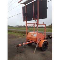 Terex solar power trailer mounted traffic control sign