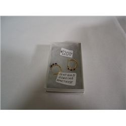 10kt gold and genuine amethyst earrings 1.22ct