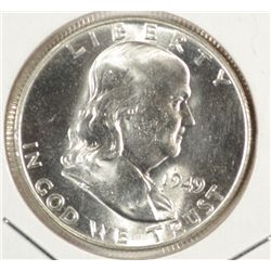 1949 Franklin half $ MS64 FBL  est $65-$70