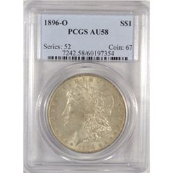 1896O  Morgan $  PCGS58  GS60 =1100  est $300-$350