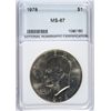 Image 1 : 1978 IKE DOLLAR NGC MS 67 NICE