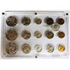 Image 1 : 1942 MINT SET ALL GEM BU, ALL 16 COINS MADE, CHERRY SET