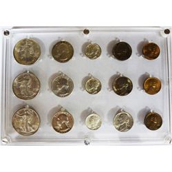 1941 MINT SET ALL GEM BU, ALL 15 COINS MADE, CHERRY SET