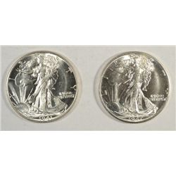 2 CHOICE BU Walker half $  1941D and 1947D est $125-$150