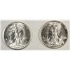 Image 1 : 2 CHOICE BU Walker half $  1942 and 1945D est $125-$150