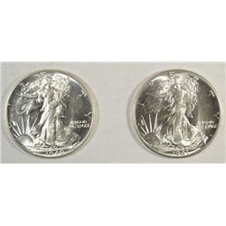 2 CHOICE BU Walker half $  1940 and 1941 est $125-$150