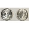 Image 1 : 2 CHOICE BU Walker half $  1942 and 1947D est $125-$150
