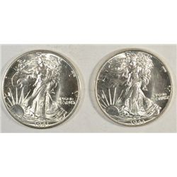 2 CHOICE BU Walker half $  1941 and 1943 est $125-$150
