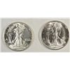 Image 1 : 2 solid BU Walker half $  1944D and 1945S est $80-$90