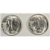 Image 2 : 2 solid BU Walker half $  1944D and 1945S est $80-$90