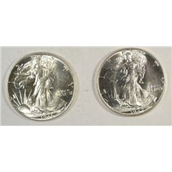 2 solid BU Walker half $  1946 and 1947 est $80-$90