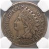 Image 2 : 1861 INDIAN ONE CENT NGC XF-AU 45