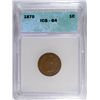 Image 1 : 1870 INDIAN ONE CENT ICG GOOD 4