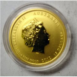 2012 1/10 OZ .999 GOLD DRAGON AUSTRALIA, PERFECT BU