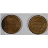 Image 2 : 1859 XF and 1862 XF/AU  Indian penny both have marks obv.  est $100-$125