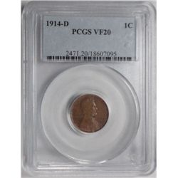 1914D  Lincoln penny  PCGS20  est $370-$380