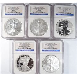 2011 American Eagle 25th anniv 5 coin set