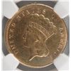 Image 2 : 1874  $3 gold  NGC  AU mount removed